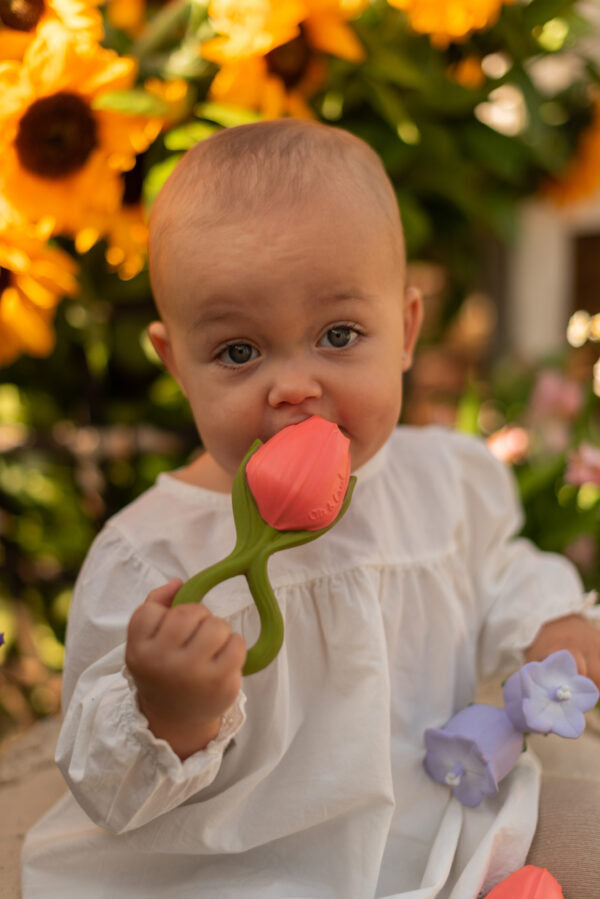 Théo la Tulipe – Jouet de bain et dentition bébé – vue produit 2