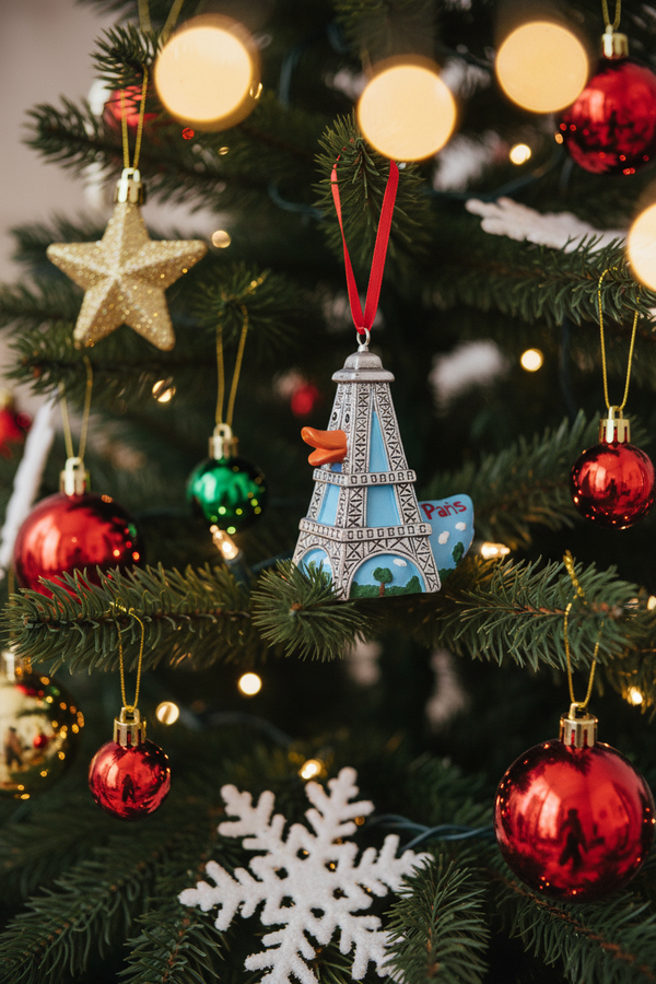 Hanging decoration Duck Eiffel Tower