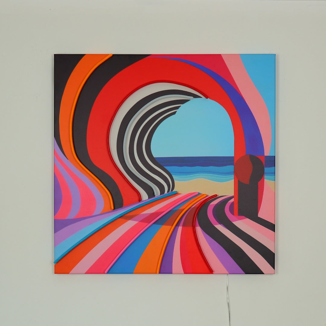 Surreal Shore - Wall Painting (LED Neon) - Large
