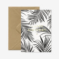 Palm Tree - Carte de Voeux - Feuille Dorée
