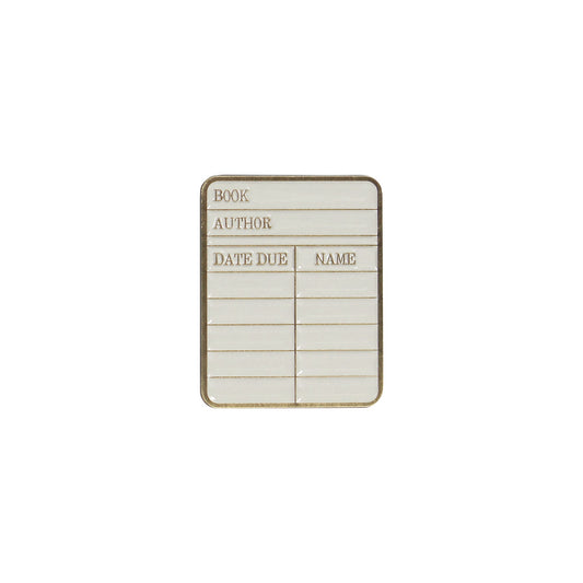 Pulteney Press Library Card Pin