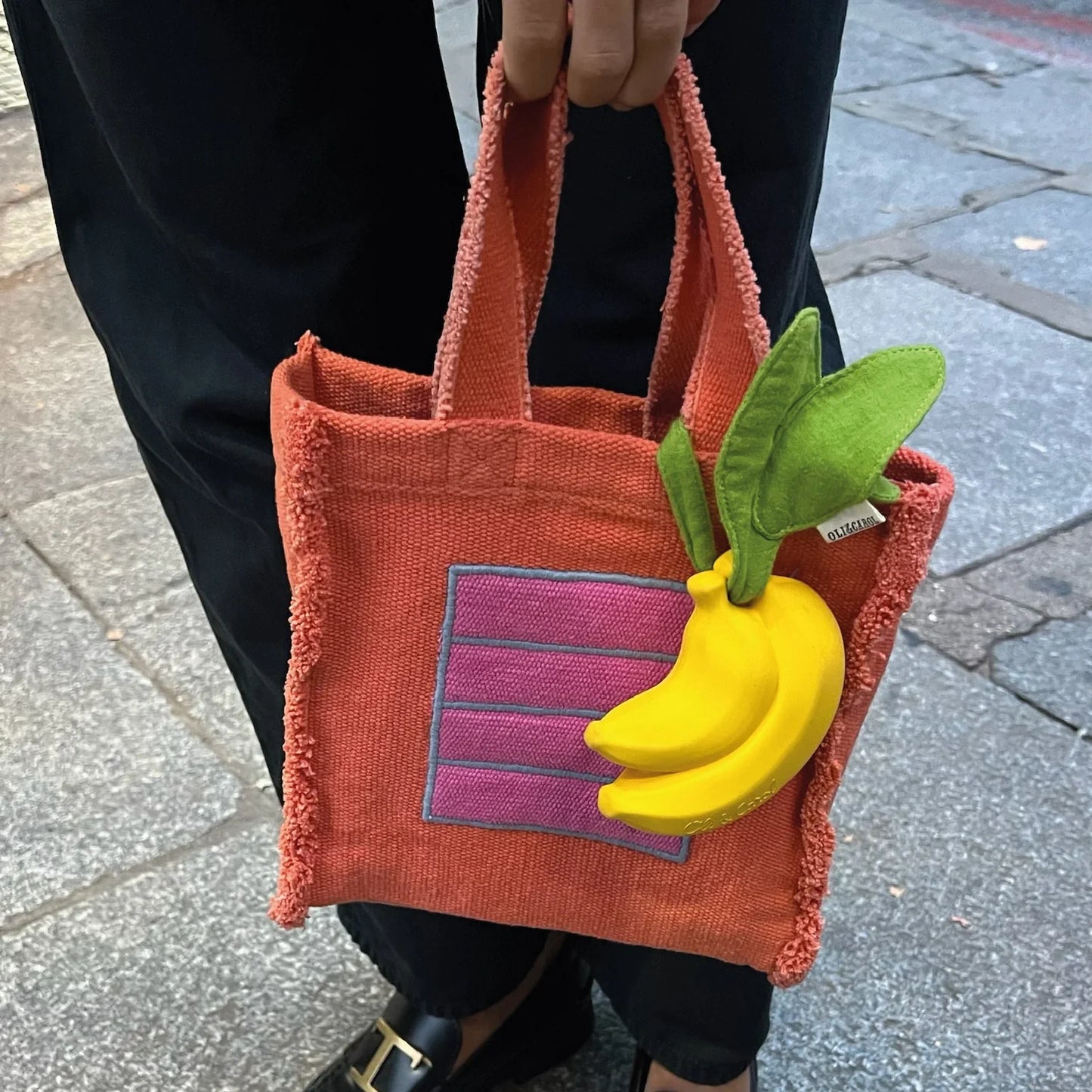 Sac à main en tissu Orange Cell