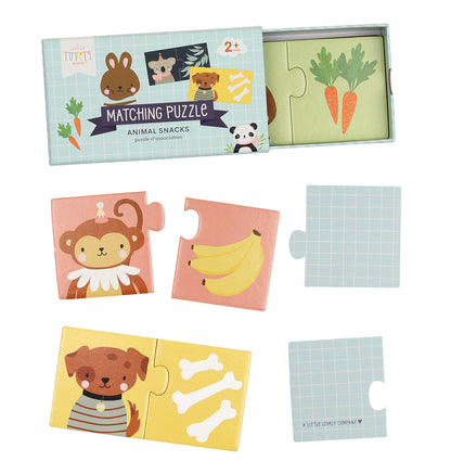 Puzzle d’association - Animaux gourmands – vue 6 – A Little Lovely Company