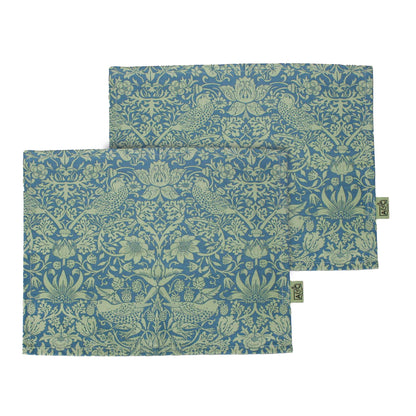 Napperons et serviettes en coton recyclé William Morris - Sage vert