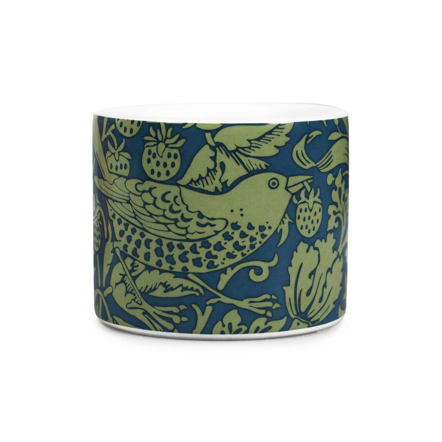 Pot céramique William Morris - Strawberry Thief Sage vert
