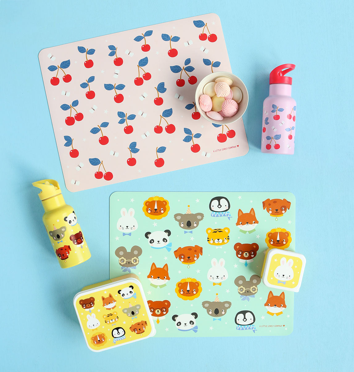Set de table enfant - Cerises – vue 4 – A Little Lovely Company