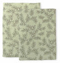 Lot de 2 Langes en Coton Bio - Feuilles Sauge
