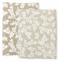 2er-Set Bio-Baumwoll-Mulltücher – Feuilles Taupe