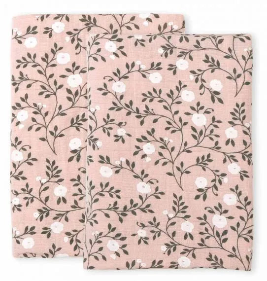2 pink flower cotton package pack