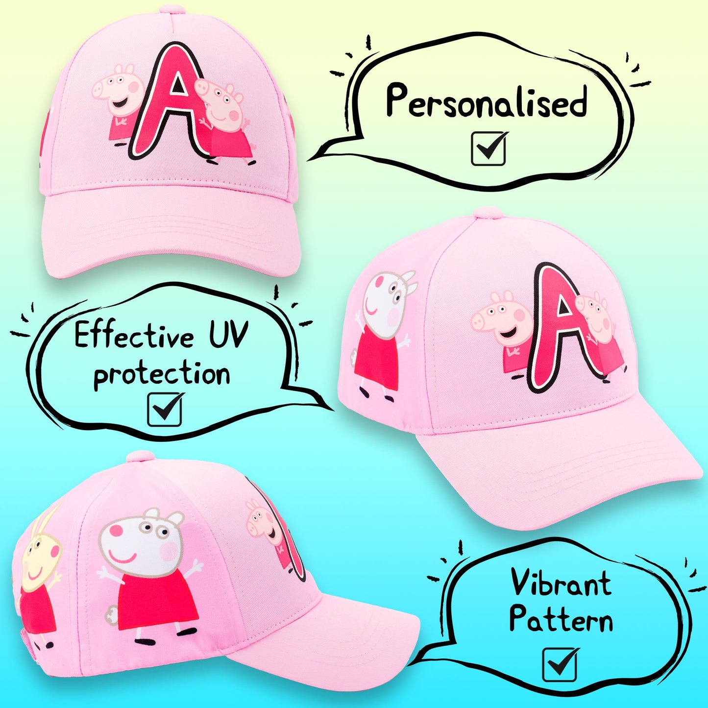 Personalized Summer Hat - Peppa Pig