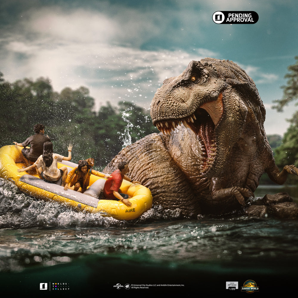 Pre-Order - T-Rex River Scene Statue - Jurassic World: Rebirth - Demi Art Scale 1/20 - Iron Studios