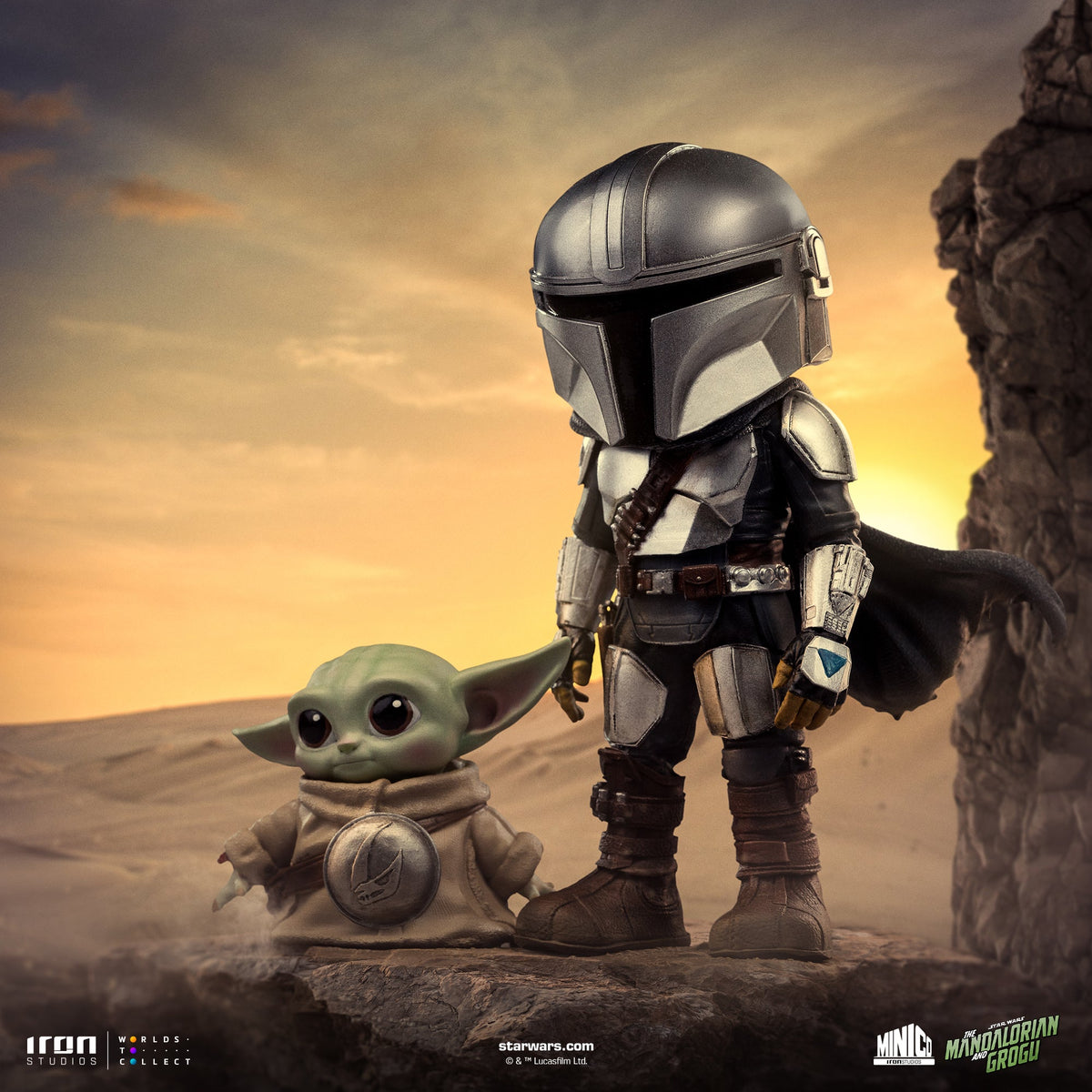 Mandalorian and Grogu Figurine - The Mandalorian - Mini Co. - The Mandalorian & Grogu