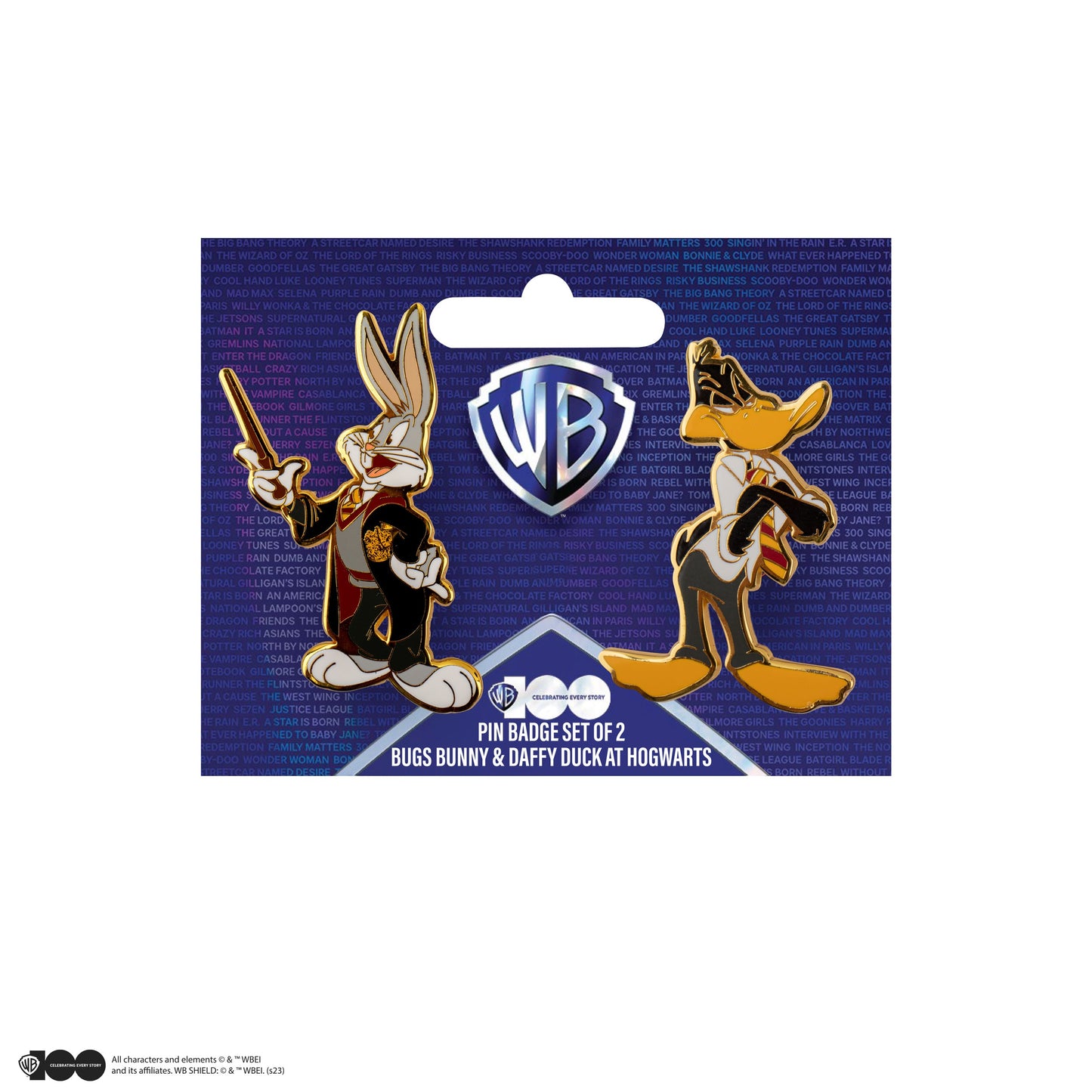 *Set de 2 Pin's Bugs Bunny & Daffy Duck à Poudlard