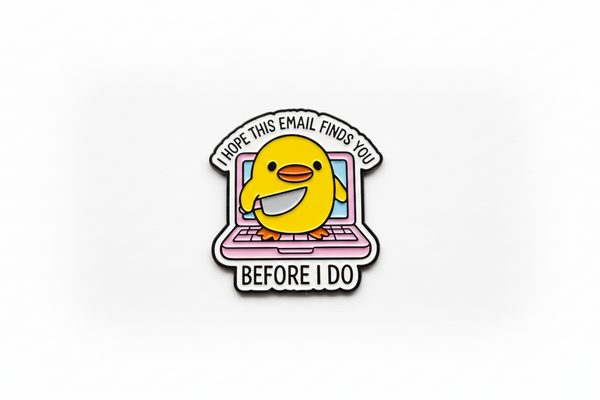 Photo produit - Pin’s Canard Jaune « I don’t give a Duck »