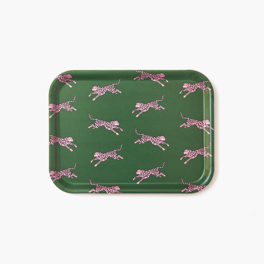 Pink Leopard Serving Tray - 27x20 cm