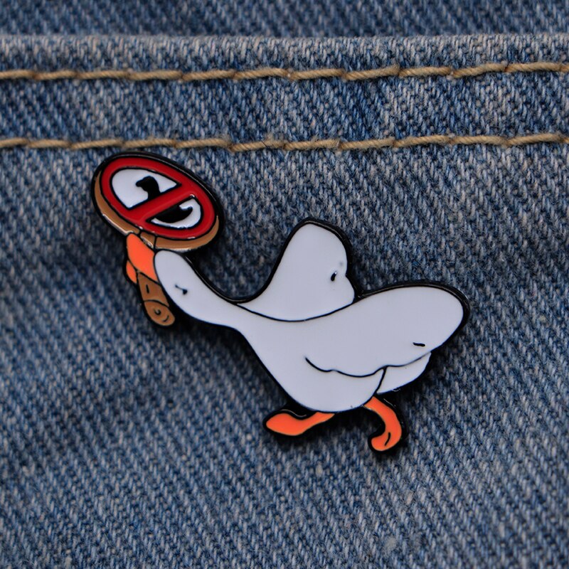 Pin Canard Blanc avec Panneau