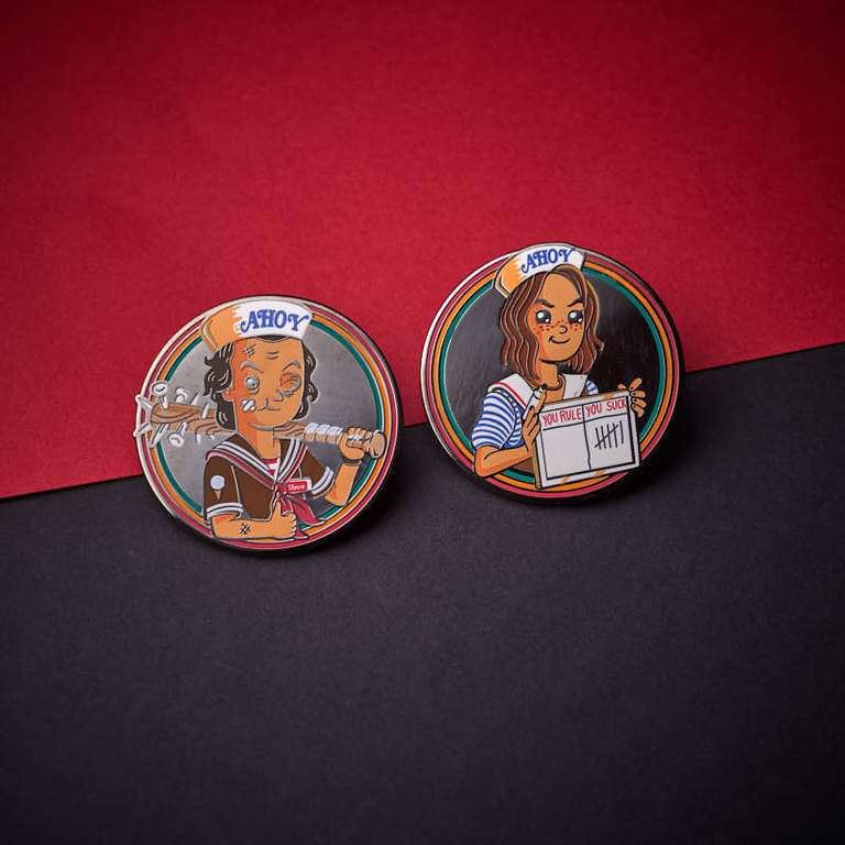 Pin's Stranger Things Set 1.3 - Steve and Robin