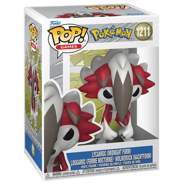 Funko Pop! Lycanroc (Midnight Form) Pokémon #1211 - visuel boîte