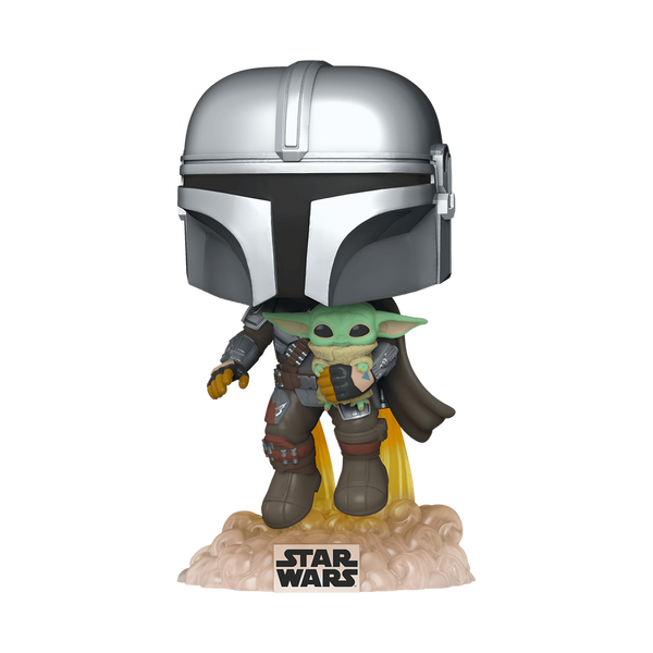 pop the mandalorian flying with jet pack 402