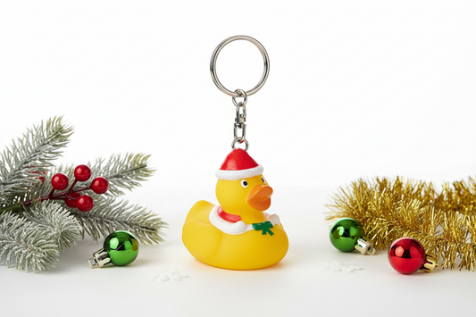 Christmas duck keychain