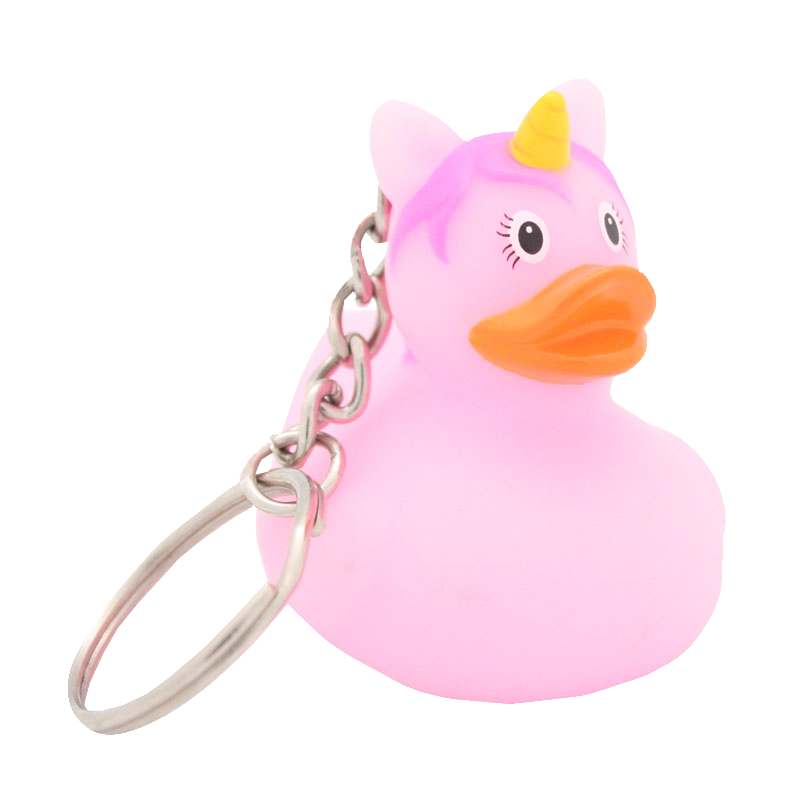 Schlüsselanhänger mit rosa Einhorn-Ente
