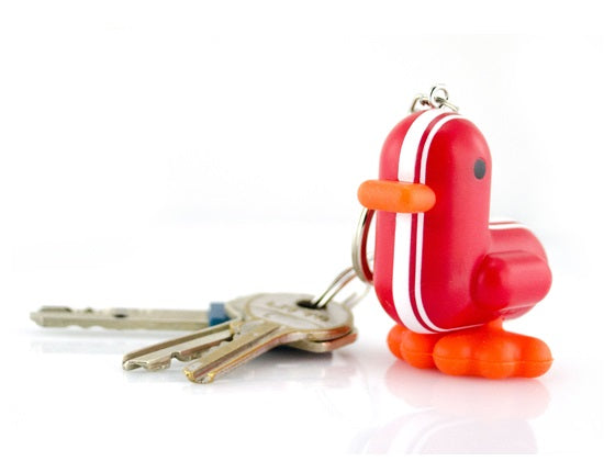 Red Duck Racer Keyring