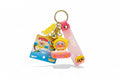 Pink Duck in Fish Costume on a Swim Ring Keychain