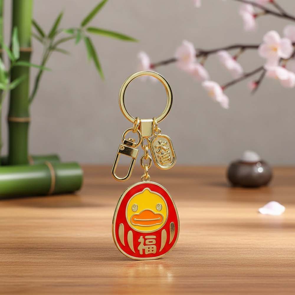 Porte-Clés Canard Daruma
