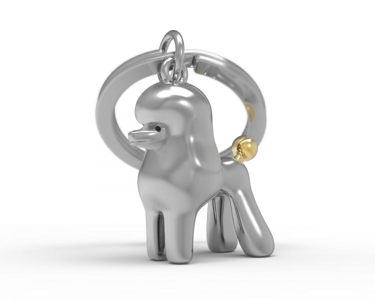 Silver poodle key door
