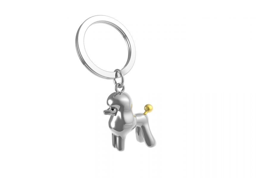 Keyring Silver Poodle