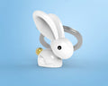 White Rabbit Keychain
