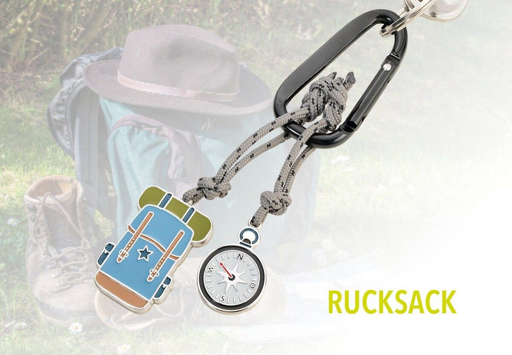 TROIKA RUCKSACK keychain – a backpack and a compass