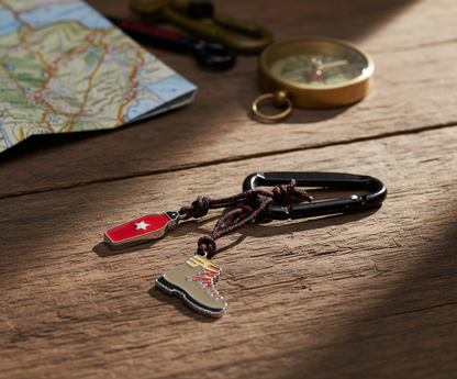 Trek carabiner key ring
