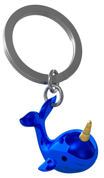Portachiavi narvalo blu
