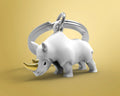 Porte Clés Rhinocéros Blanc