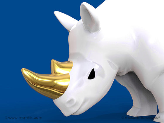 Porte Clés Rhinocéros Blanc