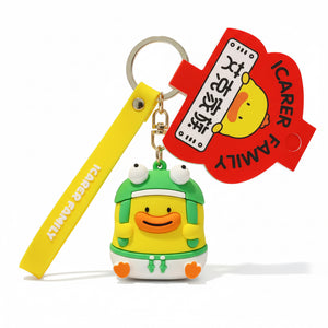 Duck with Frog Hat Keychain