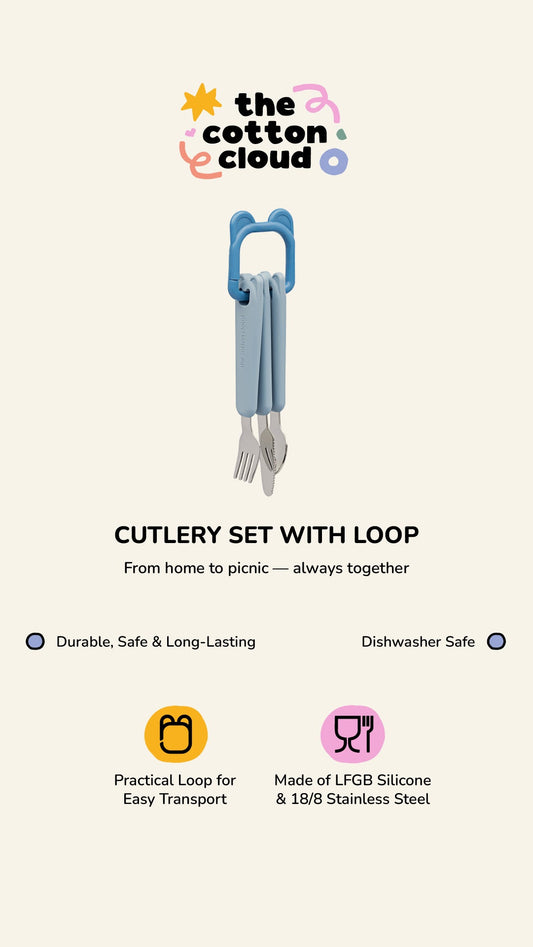 Cutlery set with Lilas buckle