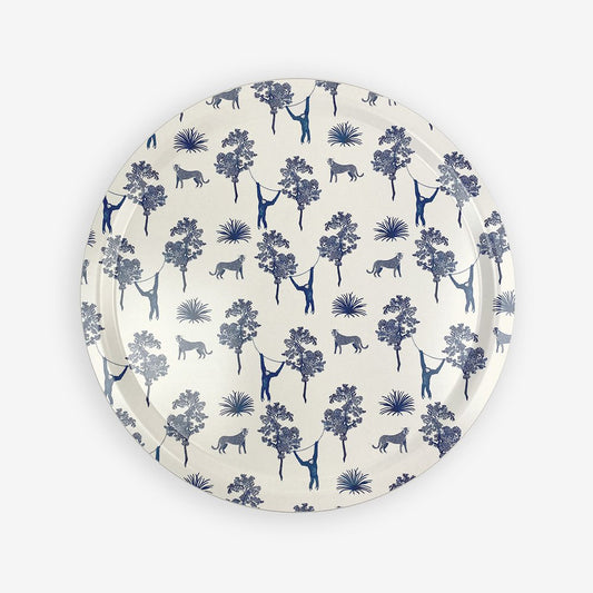 Blue jungle - Round tray