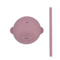 Lid and mini straw dusty pink