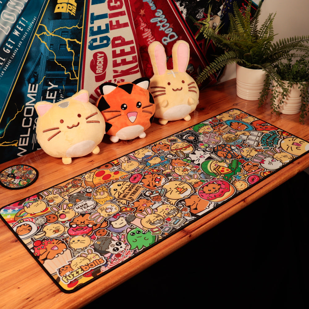Fuzzballs Desk Mat & Coaster Set