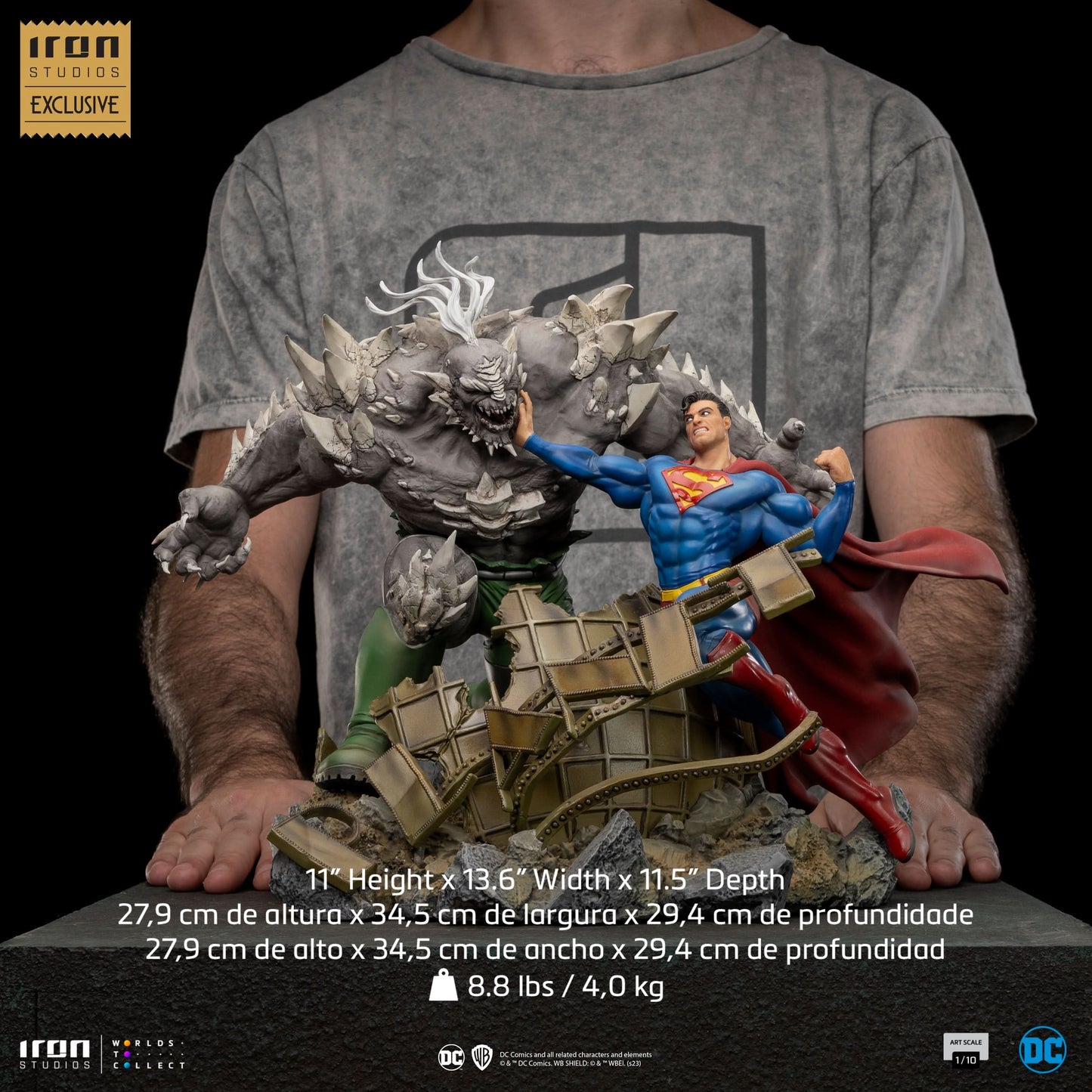 Superman vs. Doomsday Statue - DC Comics - Art Scale 1/10 - Iron Studios