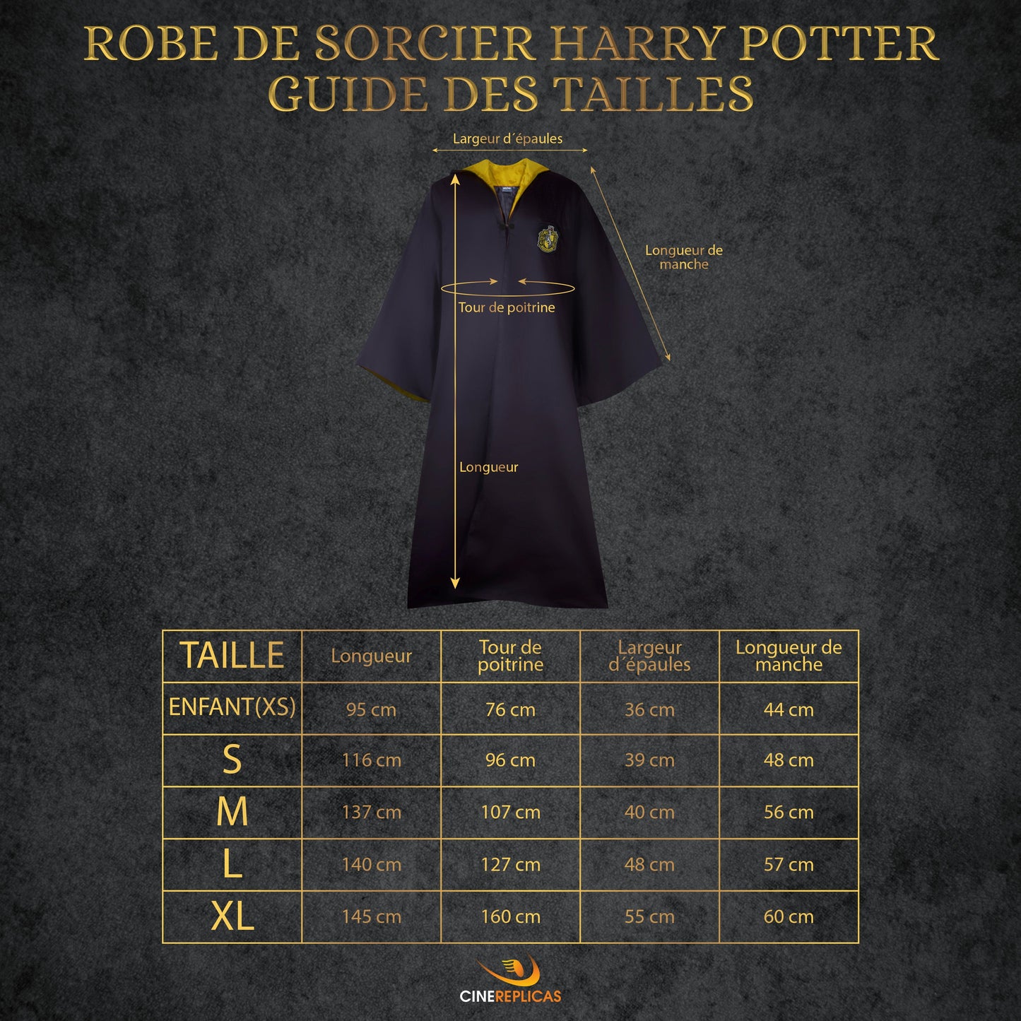 Hufflepuff Wizard Robe for Children