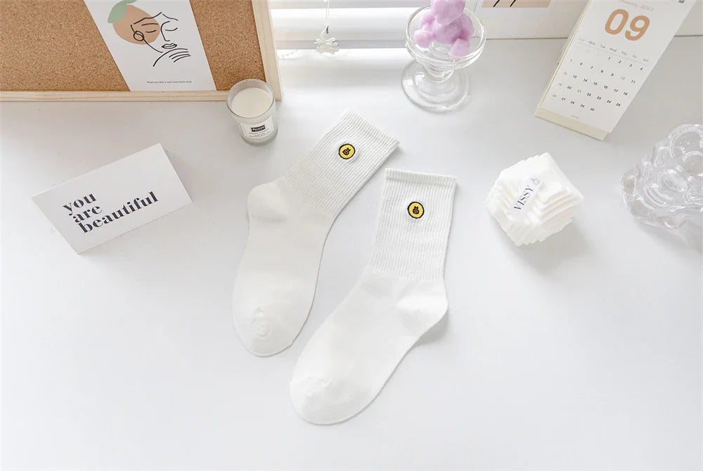 Embroidered Duck Head Socks