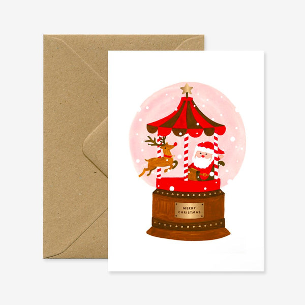 Santa snowball - Carte de voeux