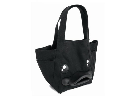 Large black duck handbag