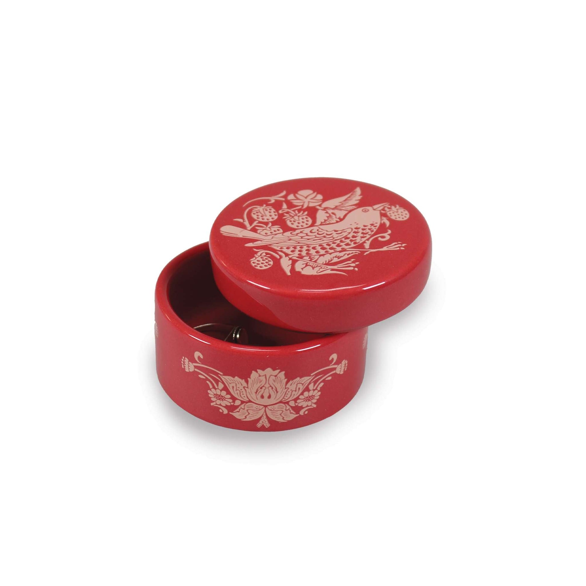 Boîte à bijoux en céramique William Morris - StrawberryThief Framboise