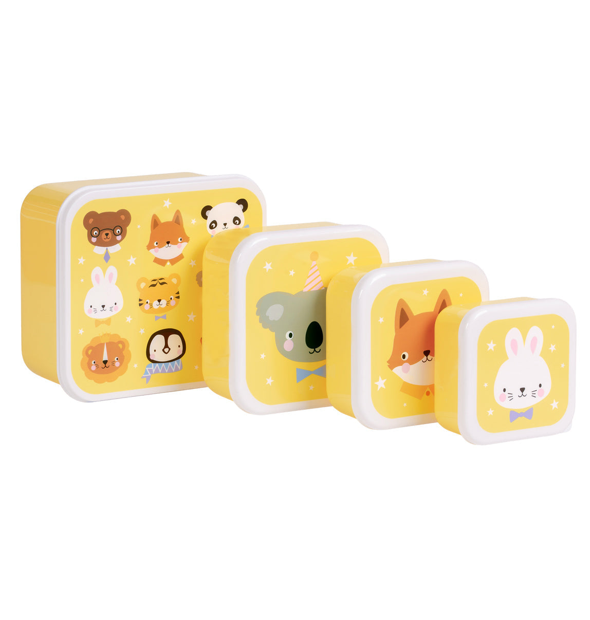 Lot de 4 boîtes repas et goûter - Amis des animaux – vue 5 – A Little Lovely Company