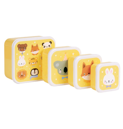 Lot de 4 boîtes repas et goûter - Amis des animaux – vue 5 – A Little Lovely Company