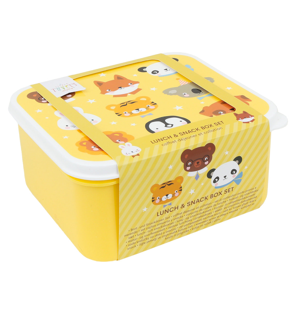 Lot de 4 boîtes repas et goûter - Amis des animaux – vue 8 – A Little Lovely Company